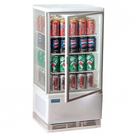 Polar gekoelde vitrine wit 68ltr