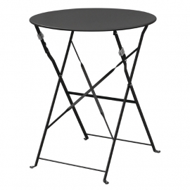 BOLERO RONDE STALEN OPKLAPBARE TAFEL ZWART 59,5CM