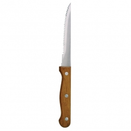 Olympia steakmes hout heft 21,5 cm.