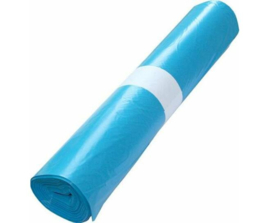 Afvalzak LDPE (gerecycled) 70x110cm T60 blauw 10x20st 200st/doos 120ltr