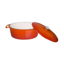 VOGUE OVALE INDUCTIE BRAADPAN ORANJE 6L