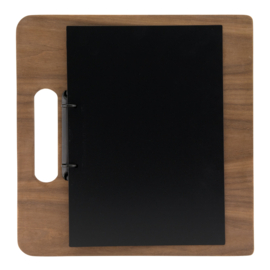 Menubord WALNUT CHOPPING BOARD A4 met ringen