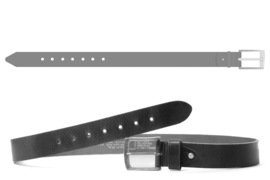 Riem leer grijs 105 cm