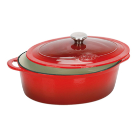 Sitram gietijzeren braadpan - 862332, ovaal 320x250 mm. - 6,5 liter