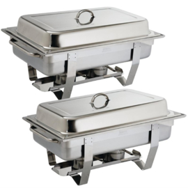 SPECIALE AANBIEDING 2X OLYMPIA MILAN CHAFING DISH MET 72-PAK OLYMPIA BRANDPASTA GEL