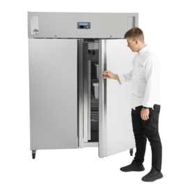 POLAR U-SERIE PROFESSIONELE 2-DEURS VRIEZER RVS 1300L