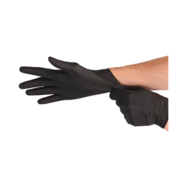 CMT soft nitril handschoenen zwart poedervrij small (6-7)