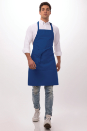 CHEF WORKS HALTERSCHORT BLAUW VERSTELBAAR