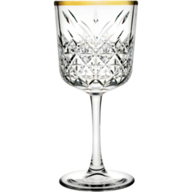 Pasabahce Wijnglas Timeless 33 cl - Transparant Goud 4 stuk(s)