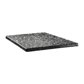 Topalit vierkant tafelblad zwart graniet 70 x 70cm
