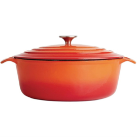 VOGUE OVALE INDUCTIE BRAADPAN ORANJE 6L