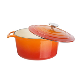 VOGUE RONDE INDUCTIE BRAADPAN ORANJE 4L