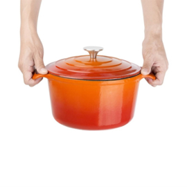 VOGUE RONDE INDUCTIE BRAADPAN ORANJE 20,5(Ø)CM 3,2L