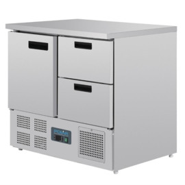 POLAR G-SERIE KOELWERKBANK 1 DEUR EN 2 LADEN 240L