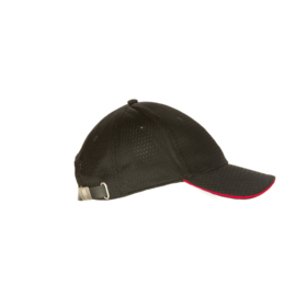 CHEF WORKS COOL VENT BASEBALL CAP ZWART EN ROOD