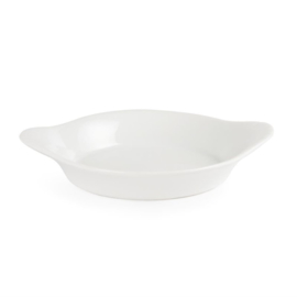 OLYMPIA WHITEWARE RONDE GRATINEERSCHALEN MET HANDVATTEN 13CM