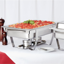 SPECIALE AANBIEDING 2X OLYMPIA MILAN CHAFING DISH MET 72-PAK OLYMPIA BRANDPASTA GEL