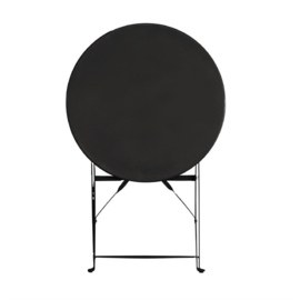 BOLERO RONDE STALEN OPKLAPBARE TAFEL ZWART 59,5CM