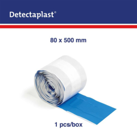 Detectaplast detect. pleister waterafstotend blauw 8cm x 5m