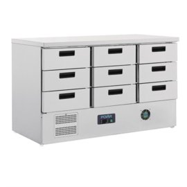 POLAR G-SERIE KOELWERKBANK MET 9 LADES 368L