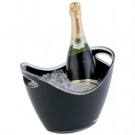 APS ACRYL CHAMPAGNE BOWL KLEIN ZWART