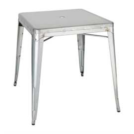 BOLERO BISTRO GEGALVANISEERD STALEN TAFEL VIERKANT 668MM