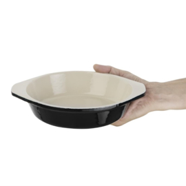 Vogue ronde gratineerschaal zwart 0,75ltr