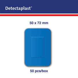 Detectaplast detect. pleister waterafstotend blauw 50x72mm