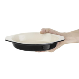 Vogue ovale gratineerschaal zwart 0,65ltr