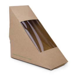 Vegware composteerbare kraft sandwichboxen