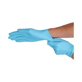 CMT nitril handschoenen blauw poedervrij large (8-9)