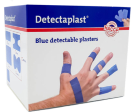 Detectaplast detect. pleister waterafstotend blauw assorti