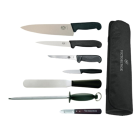 Victorinox 7-delige messenset met 21,5cm koksmes en foedraal