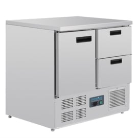 POLAR G-SERIE KOELWERKBANK 1 DEUR EN 2 LADEN 240L