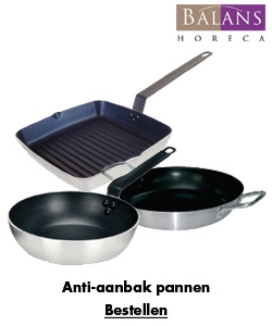 anti-aanbak pannen voor de horeca