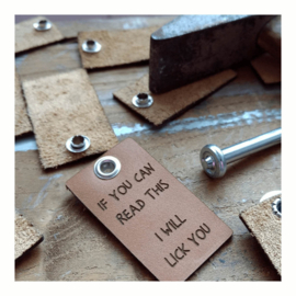 Voordeelset: 2 x I will lick you (leren) hanger!