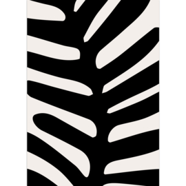 Botanic wenskaart zwart