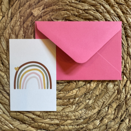 Envelop voor minikaartje 'fel roze'