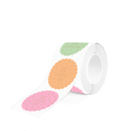 3 kadostickers Ø 55 mm:  JUF, schooljaar