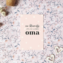 Minikaartje: een bloemetje voor de liefste OMA