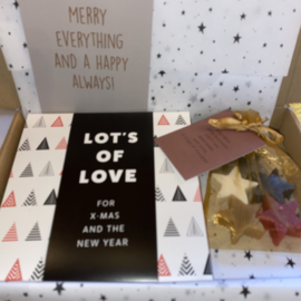 Doosje vol kerst leuks: lot's of love for X.mas and the new year