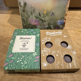 Klein doosje met 4 zaadbommetjes 'Bloemen!'