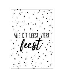 Postcard: wie dit leest viert feest