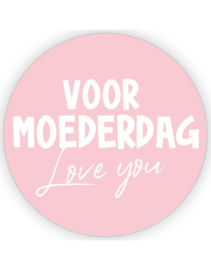 Grote sticker 12 cm: voor moederdag