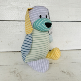 Doddi knuffel hond, blauwe mix (30 cm groot)