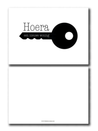 Postcard 'hoera een nieuwe woning'