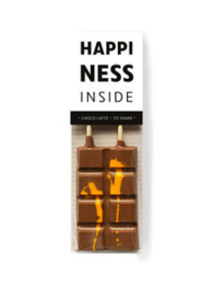 Choco latte: HAPPINESS inside (chocolademelk met sinaasappelsmaak)