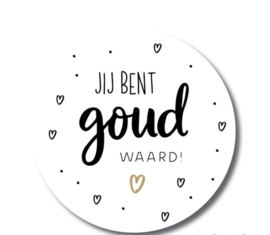 5 x kadostickers: jij bent goud waard