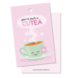 Kadolabel 'You're such a CUTEA'