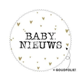 5 x Kado sticker: BABY NIEUWS